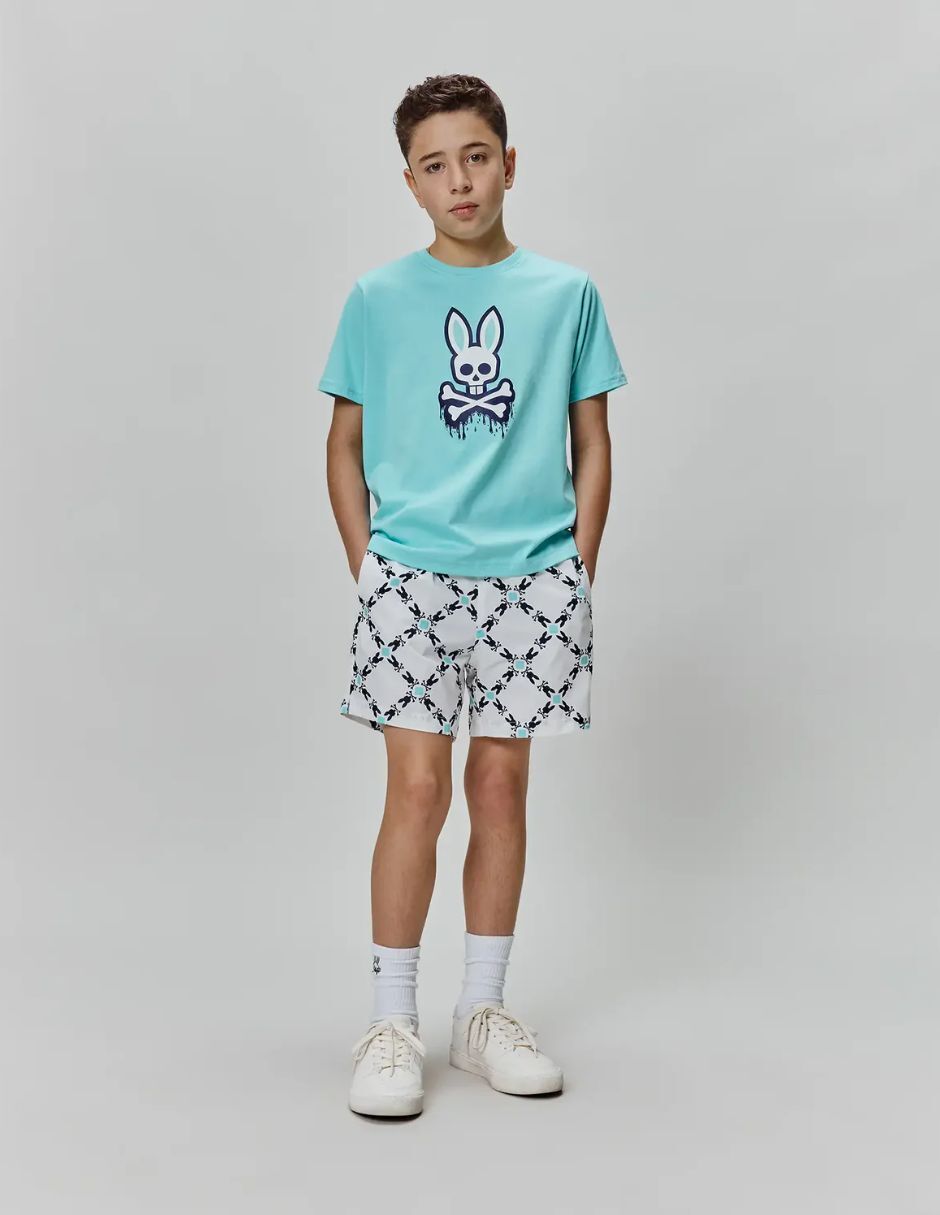 Playera psycho bunny manga corta para infantil niño