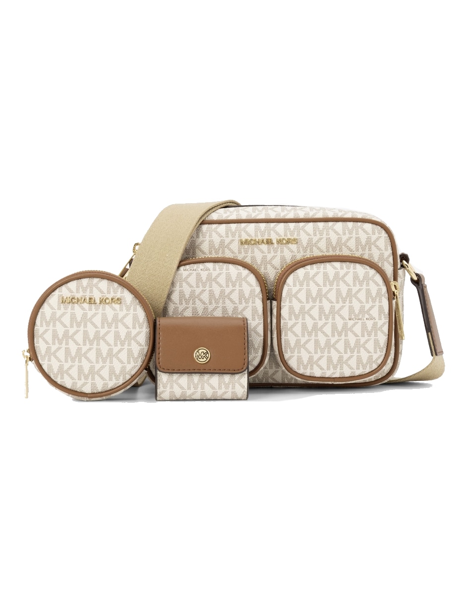 Bolsa crossbody michael kors jet set de cuero para mujer
