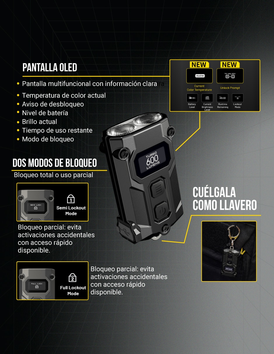 Linterna de bolsillo Nitecore TINI3