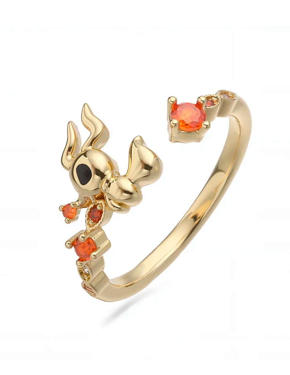 Set anillo nira 14 k de oro laminado zirconia cúbica brillante