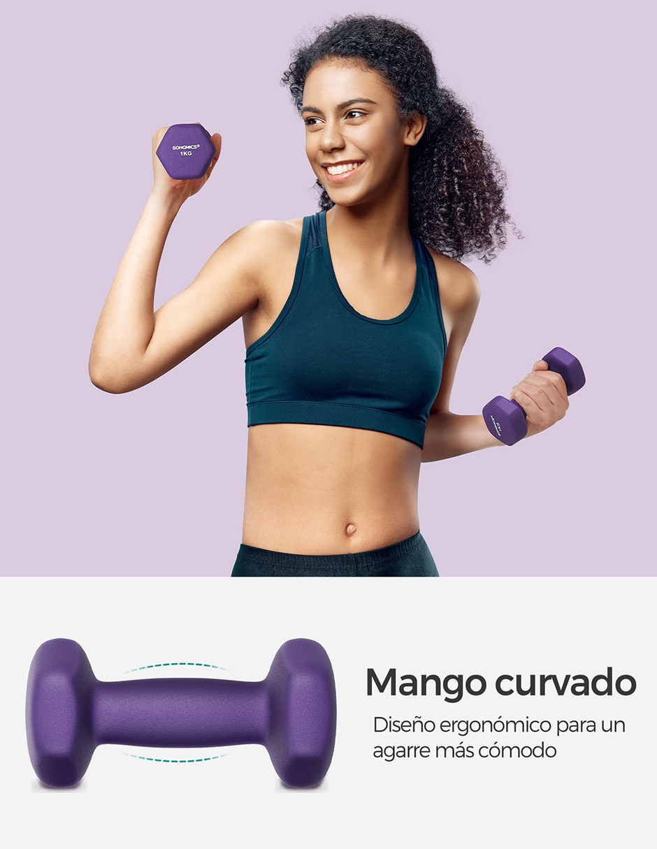Set mancuerna de peso fijo 2kg 2 piezas 2