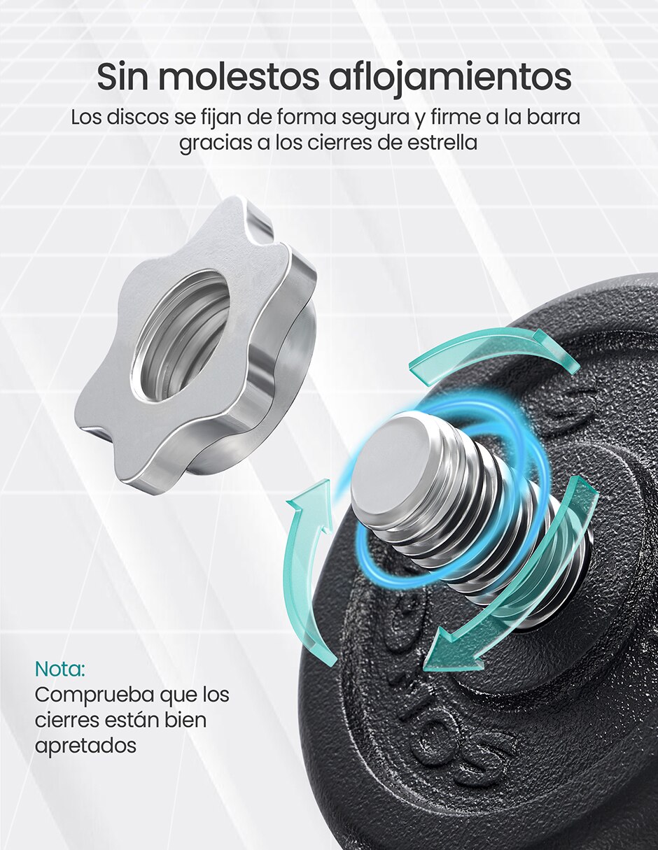 Kit mancuernas de peso variable 30kg 2 piezas 2