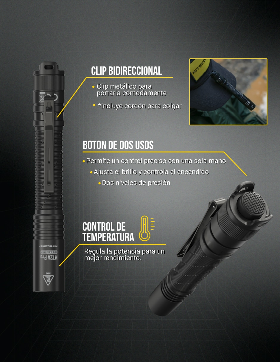 Linterna de mano Nitecore MT2A PRO