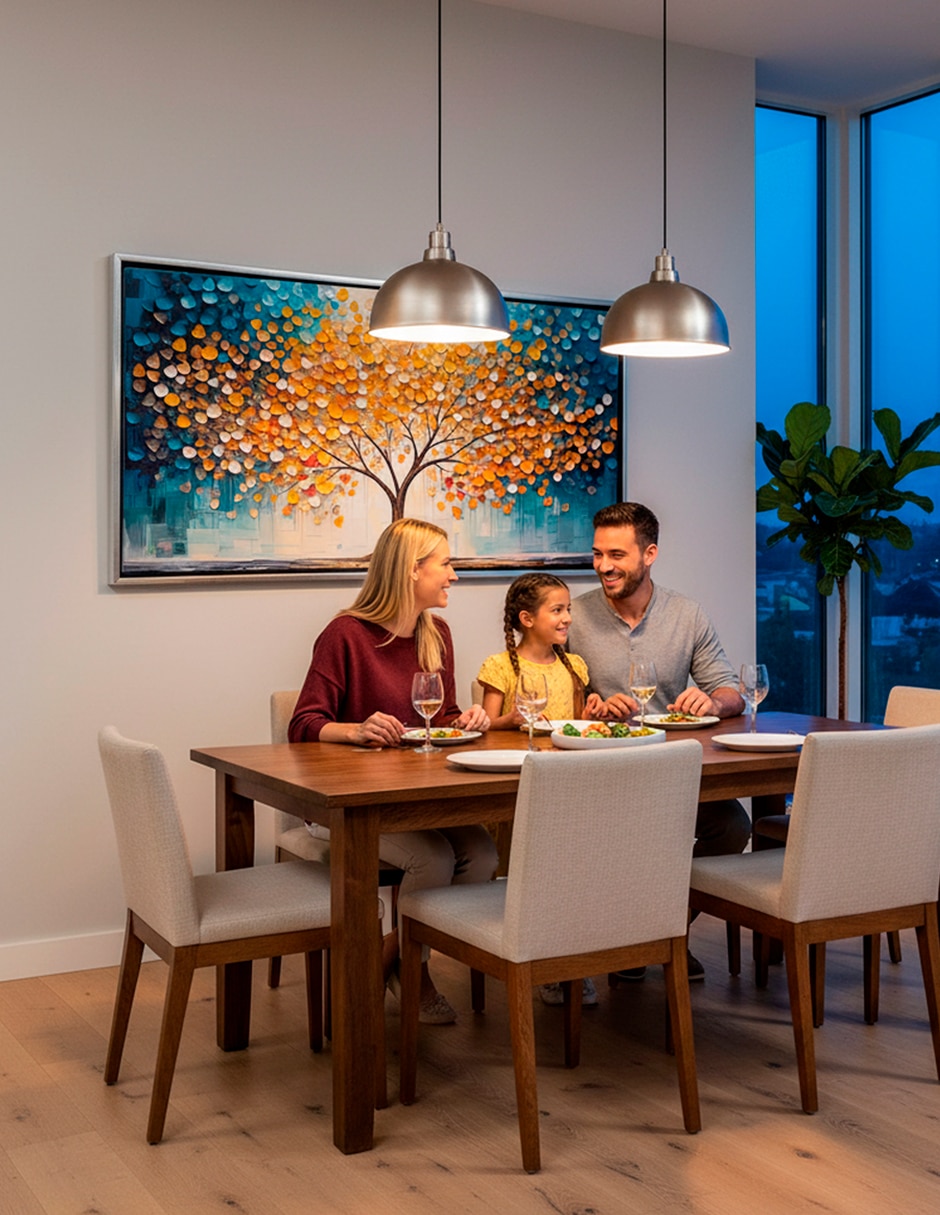 Cuadro Árbol Real Colores técnica Impresión con óleo Canvas Premium 4