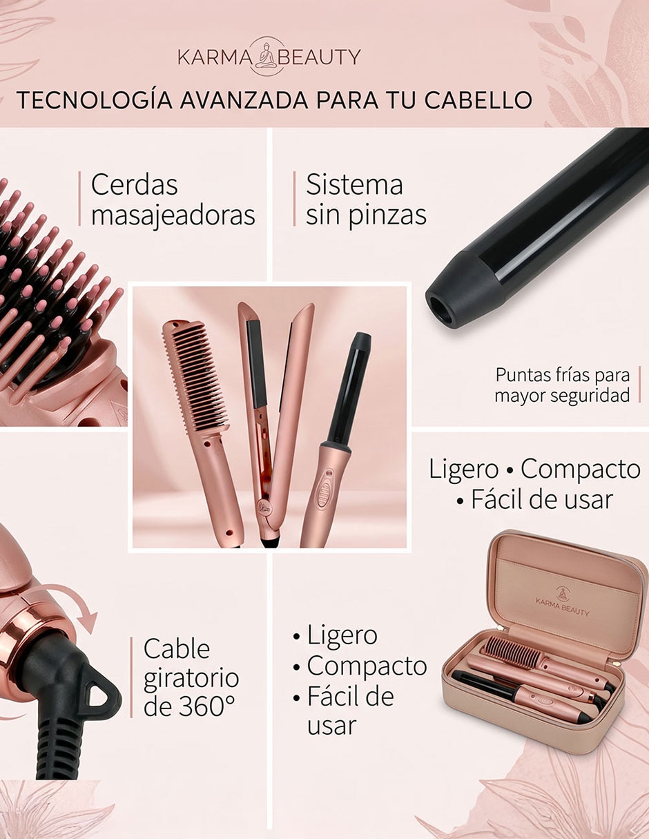 Set accesorios cabello karma beauty style n fly
