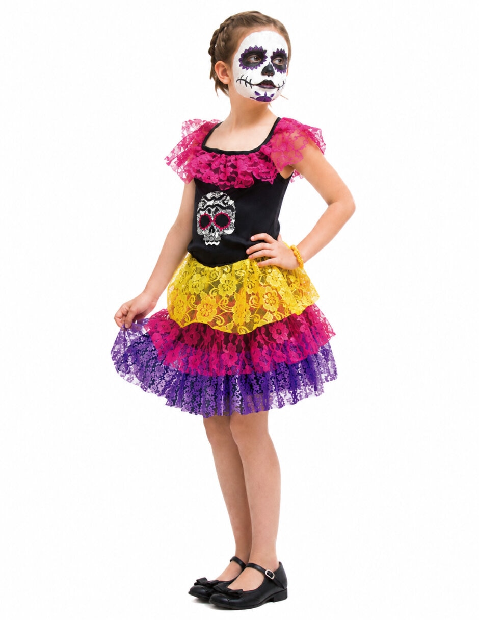 Disfraz Catrinas de Calavera para niña 2