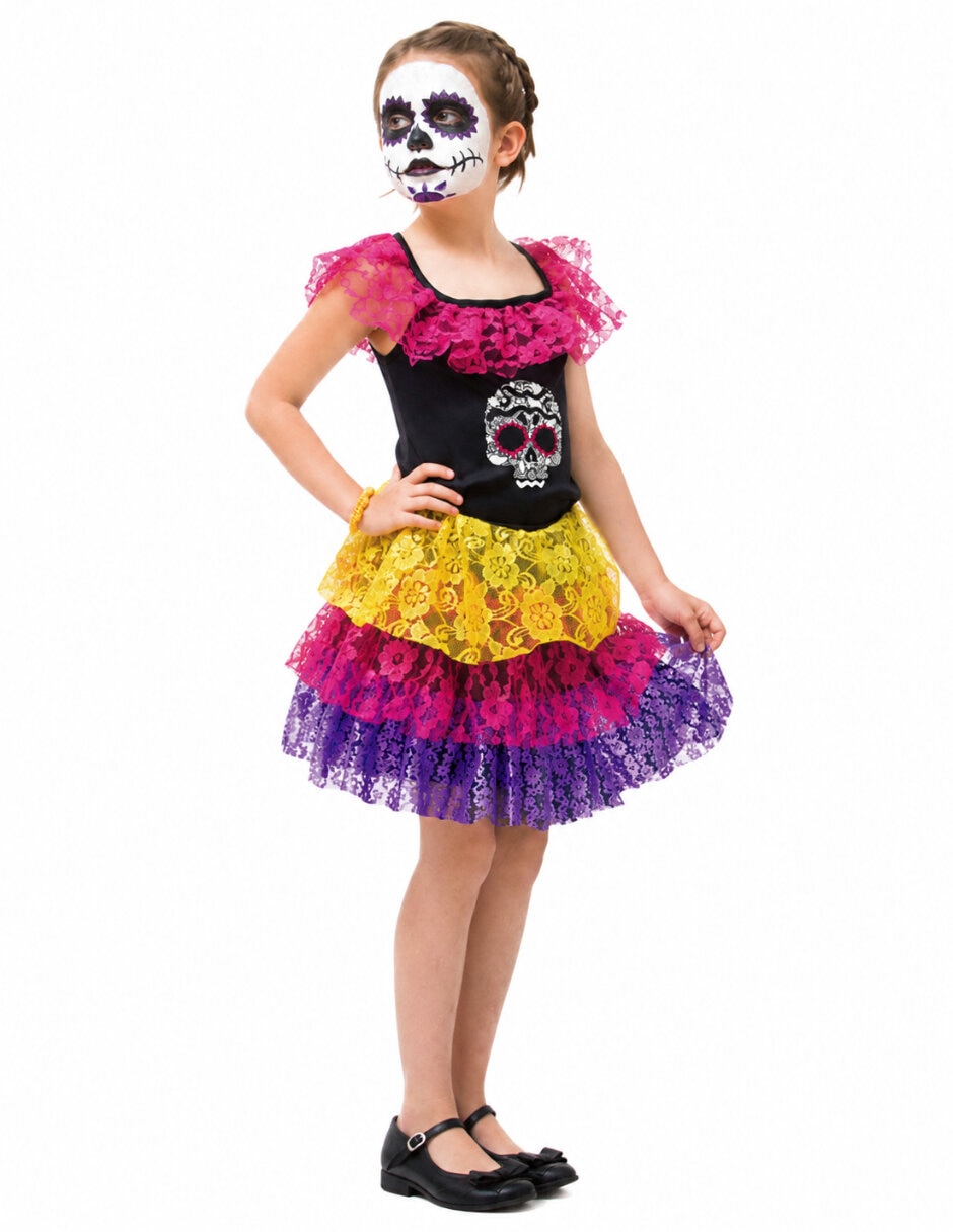 Disfraz Catrinas de Calavera para niña 3