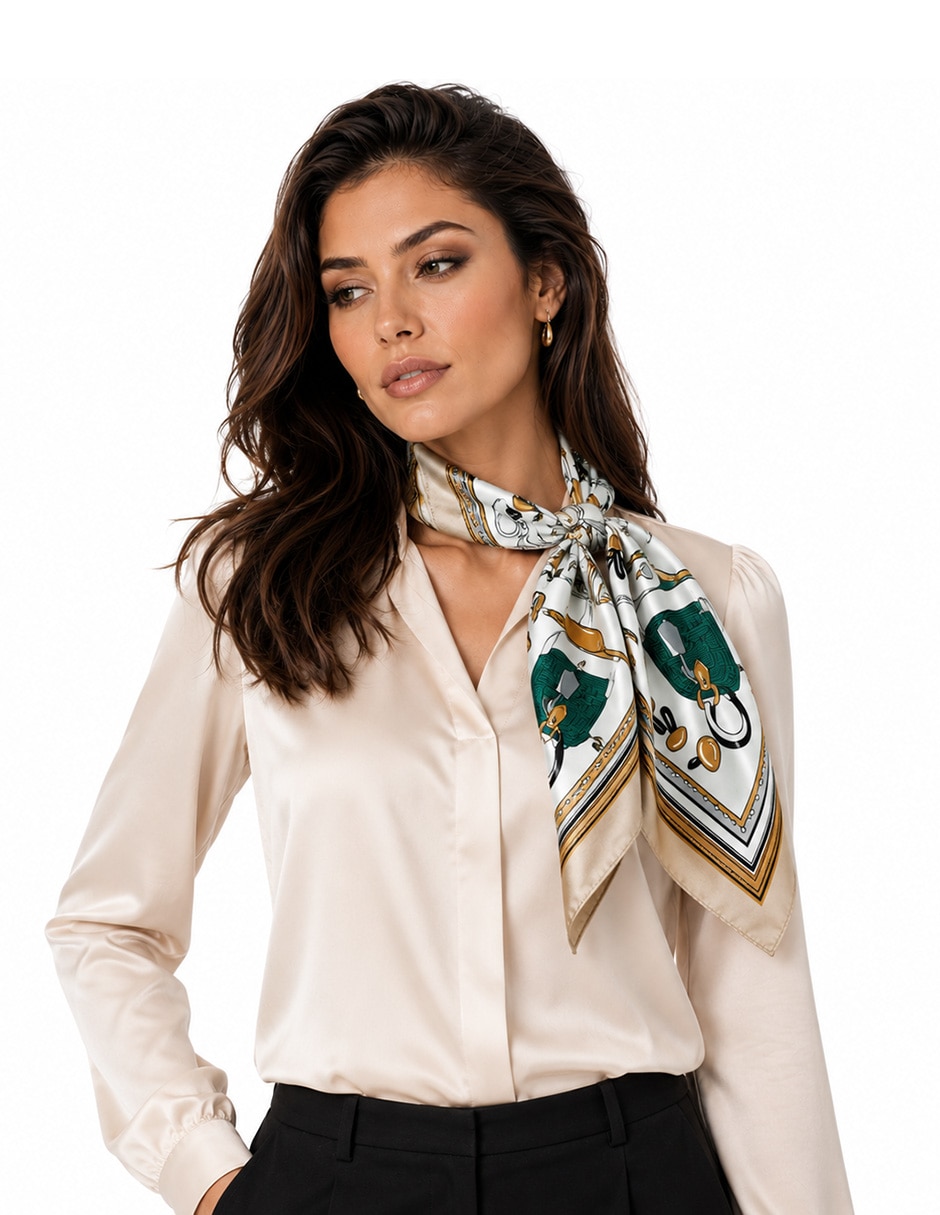 Mascada estampada para mujer 6