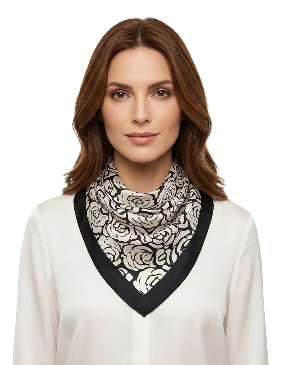 Mascada Twist Side estampado floral para mujer