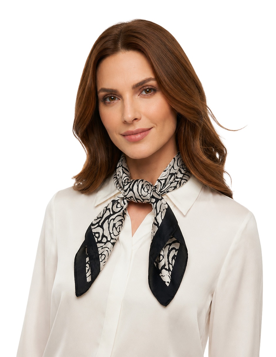 Mascada Twist Side estampado floral para mujer