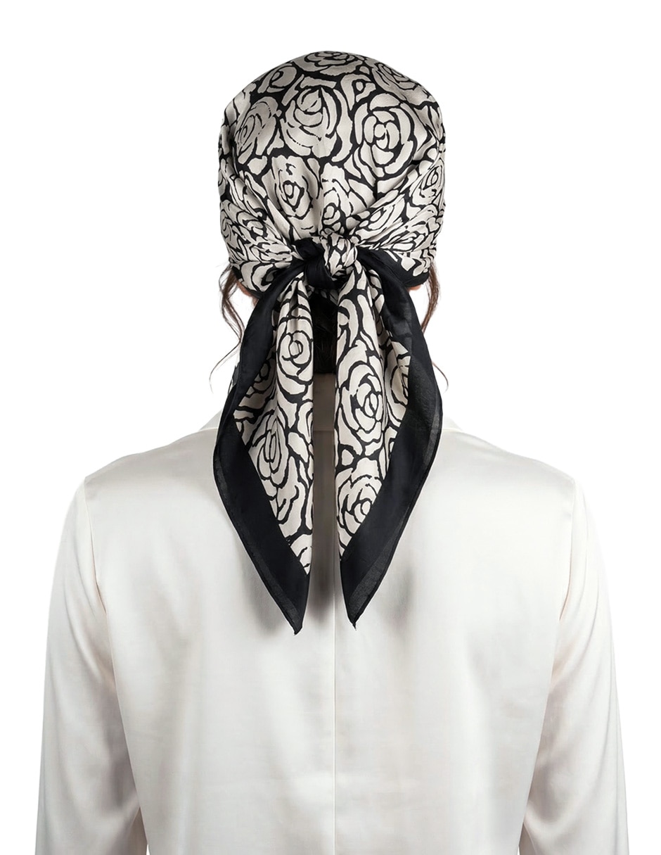 Mascada Twist Side estampado floral para mujer