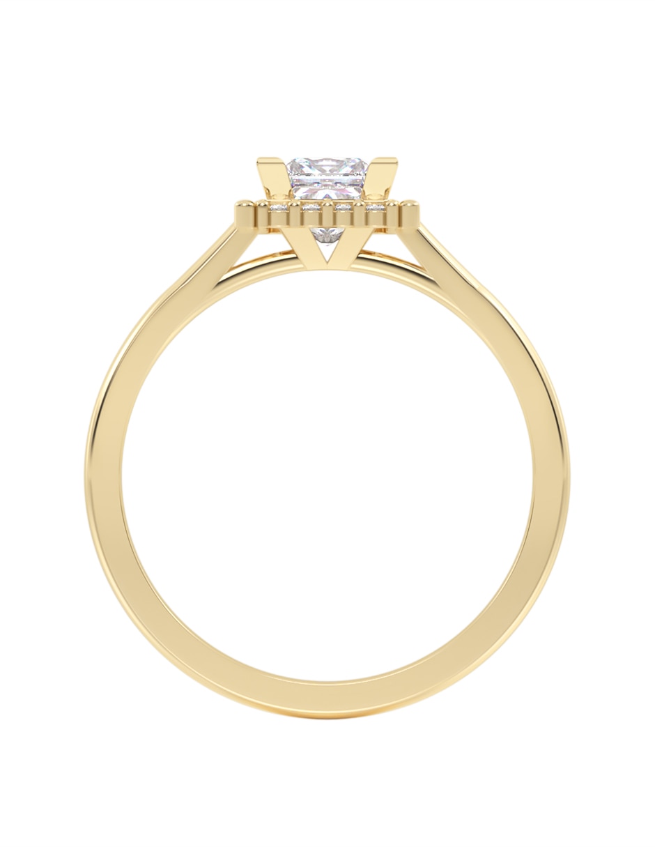 Anillo de compromiso de oro 10 k abba joyas zirconia