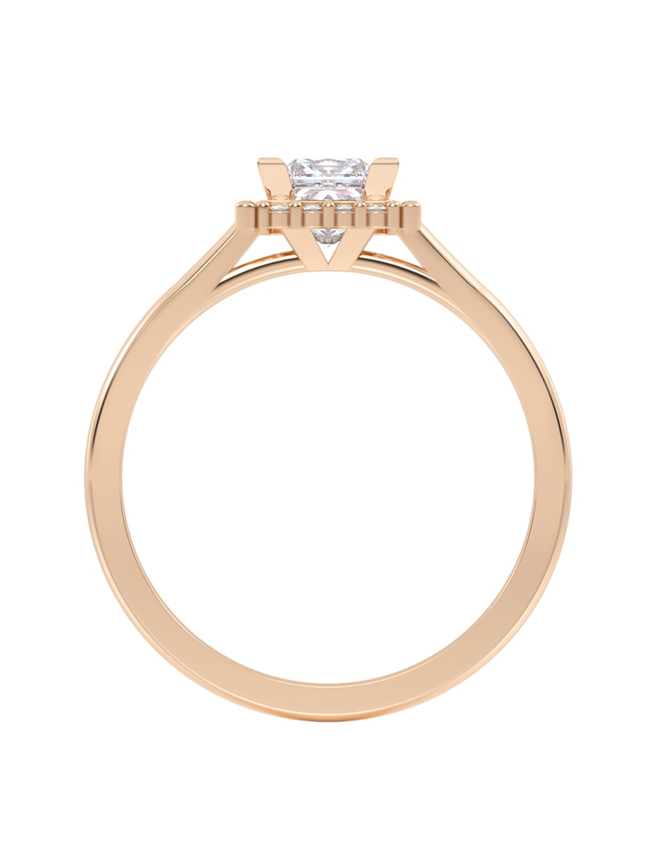 Anillo de compromiso de oro 14 k zirconia 2