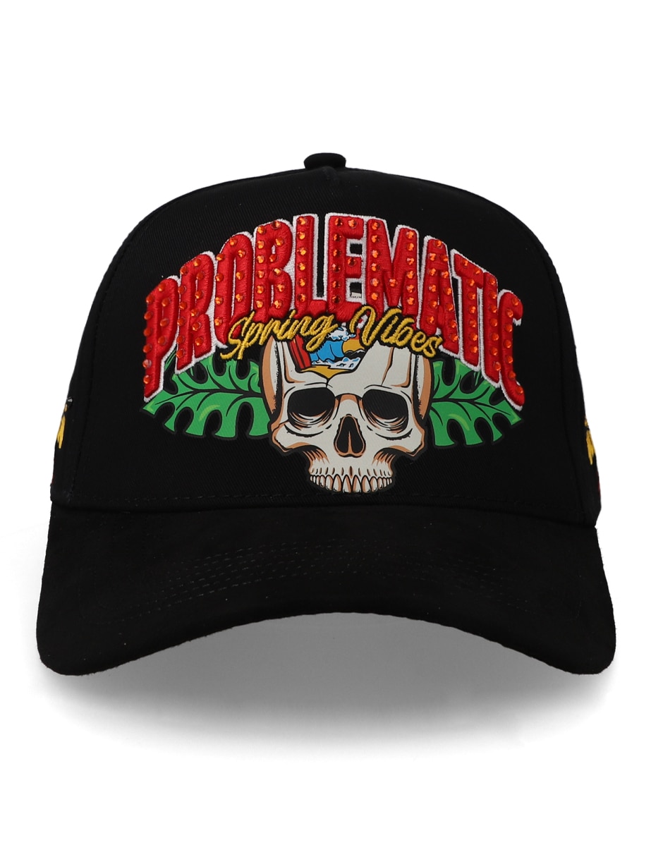Gorra visera curva snapback problematic and d club problematic spring vibes unisex