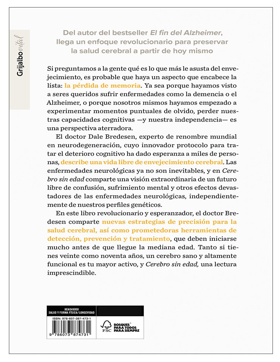 Libro Cerebro sin edad Dr. Dale E. Bredesen 3