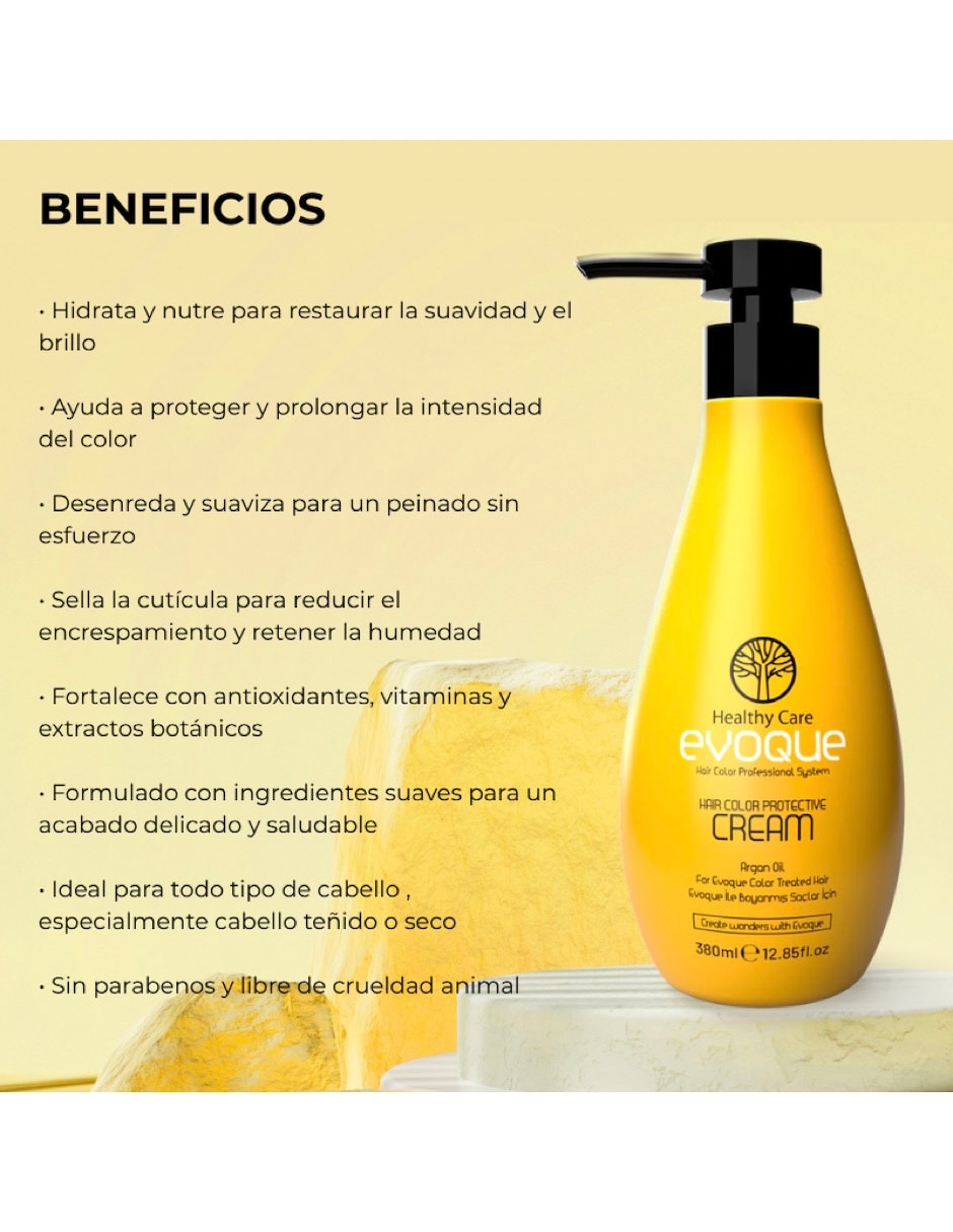 Acondicionador para cabello capilar protective cream Evoque 380 ml