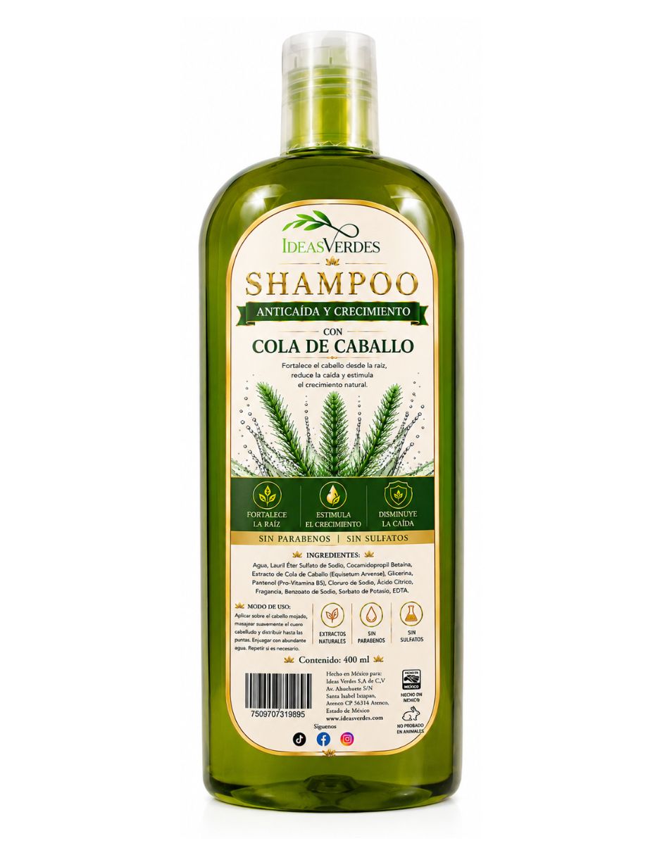 Shampoo anticaída para todo tipo de cabello Shampoo cola de caballo