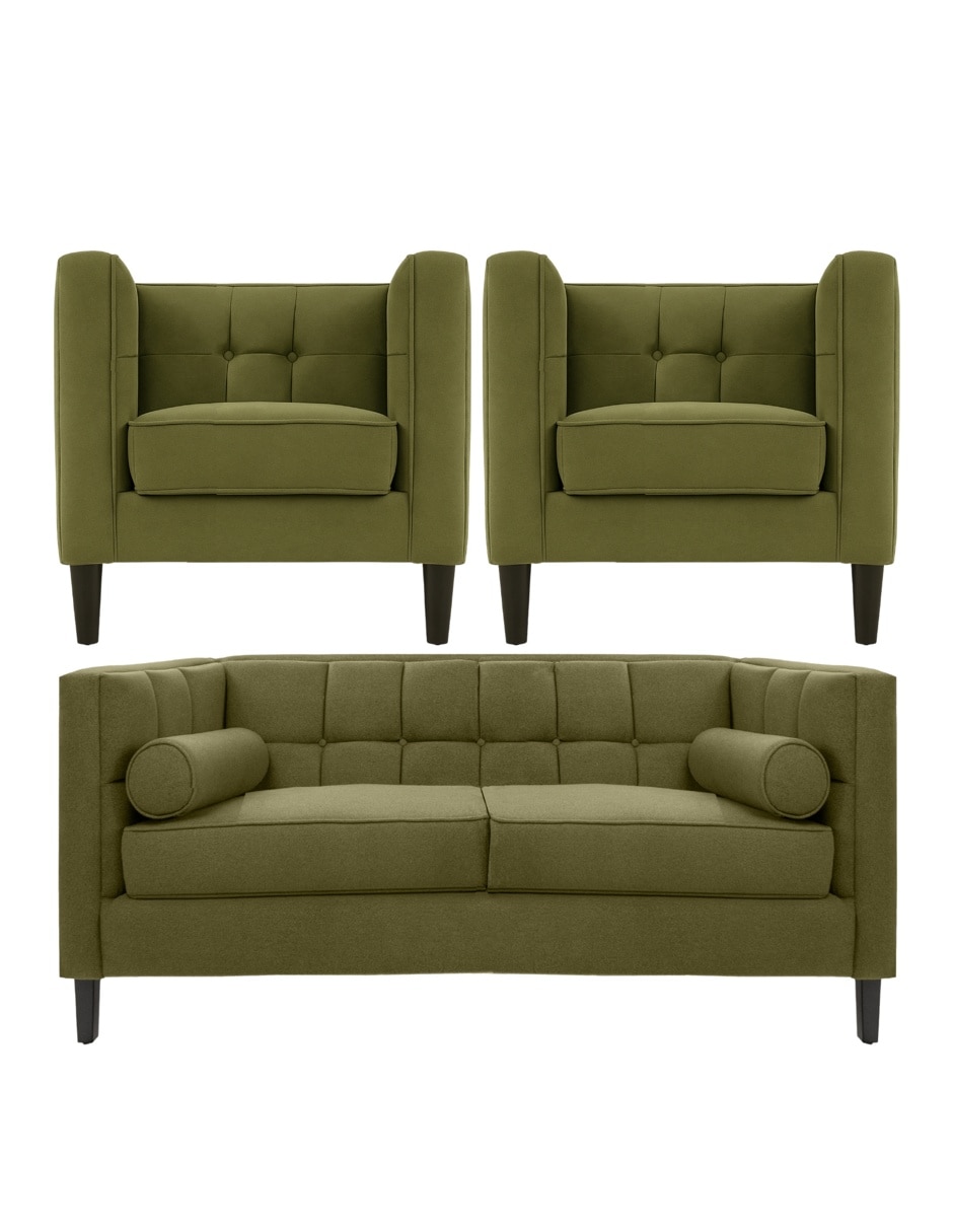 Sala 3 piezas madison sochic de madera