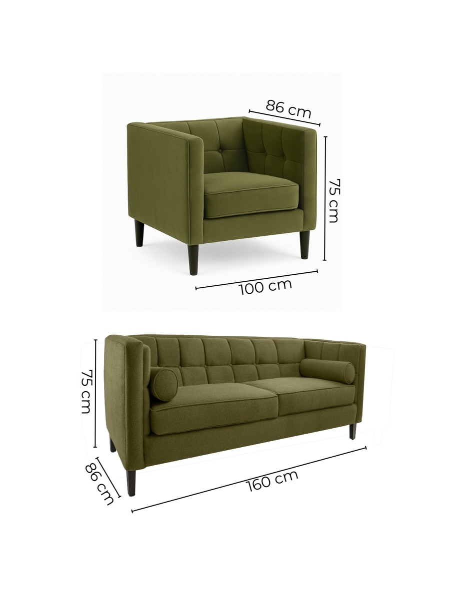 Sala 3 piezas madison sochic de madera 14