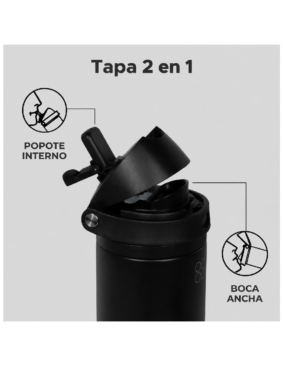 Termo Genérica de acero inoxidable con tapa flip top
