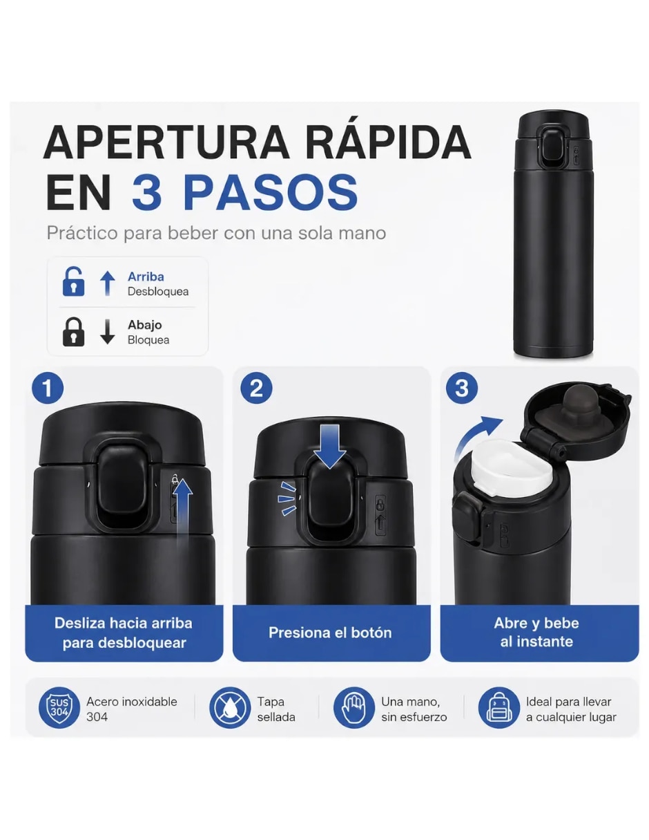 Termo con tapa a presión 500 ml 2