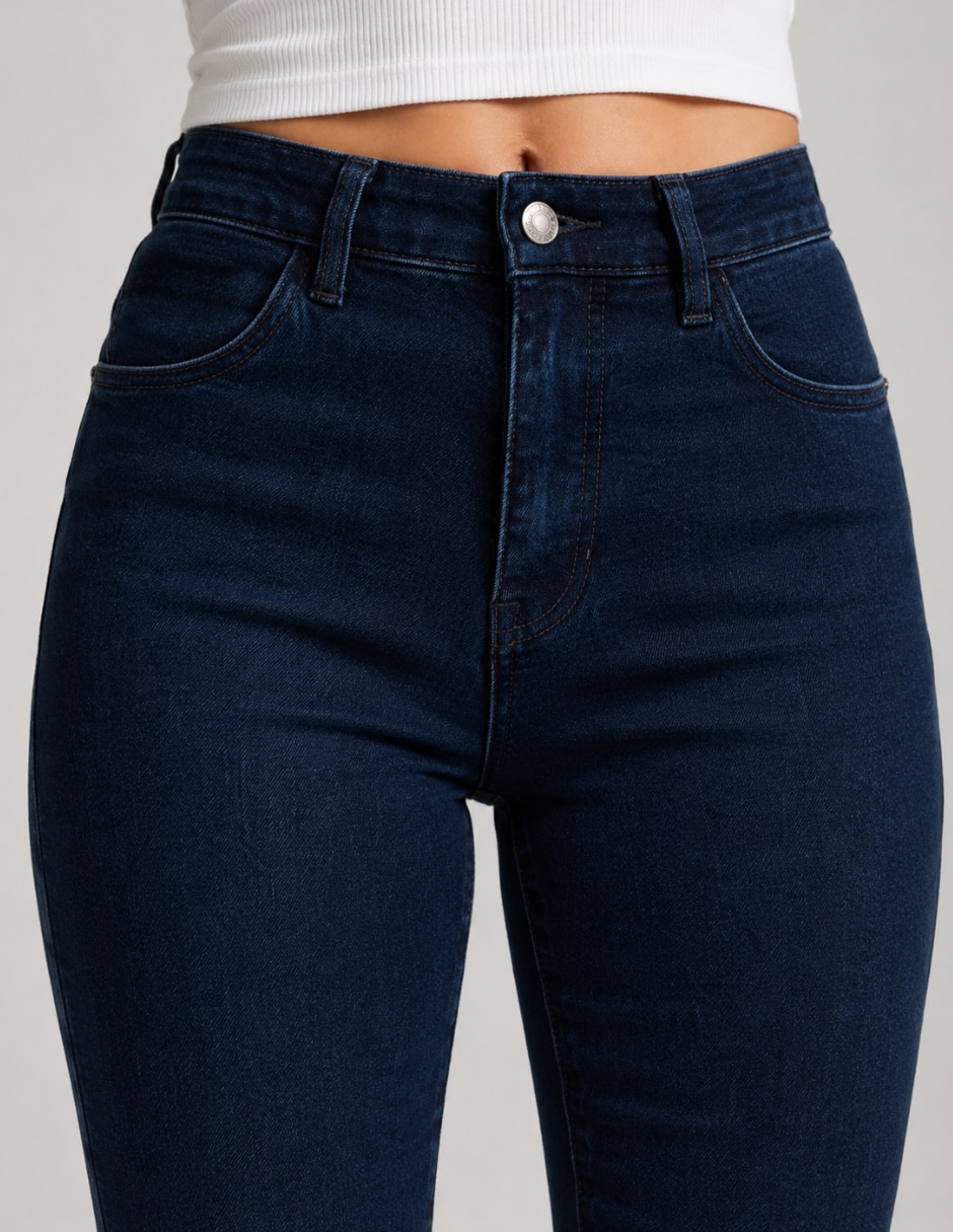 Jeans/jegging/jeans jogger regular skinny cintura alta 25253-d para mujer 3