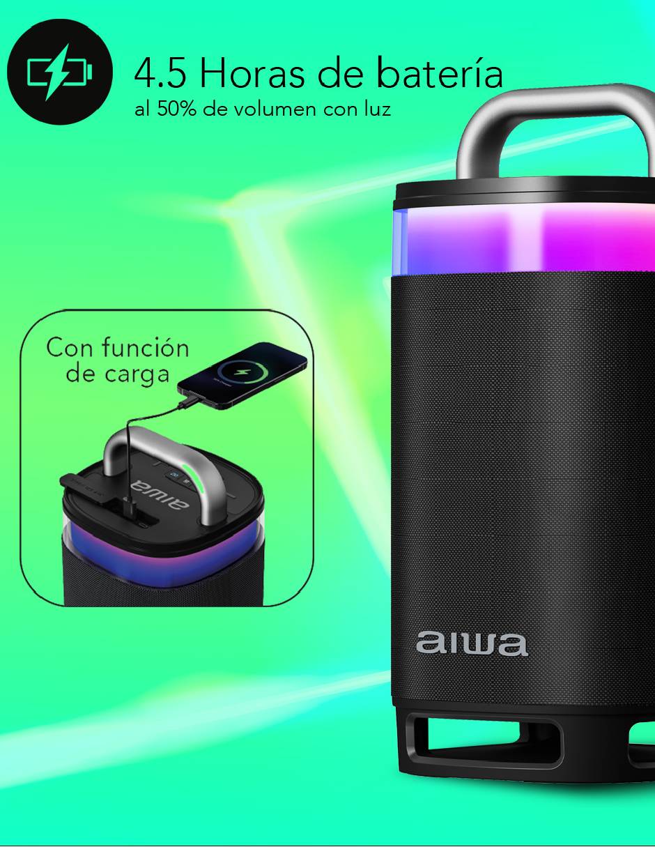 Bocina portátil Aiwa Aws68bt bluetooth