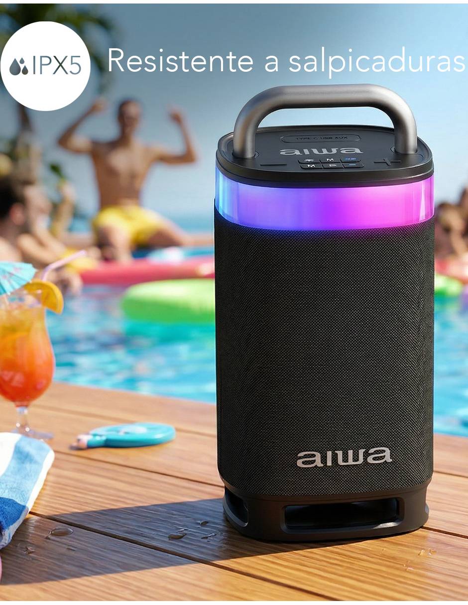 Bocina portátil Aiwa Aws68bt bluetooth
