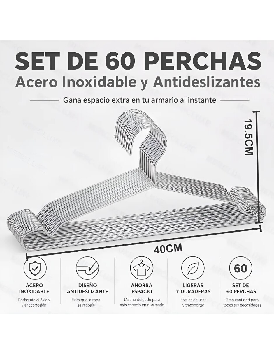 Set gancho Genérica de acero inoxidable 50 piezas