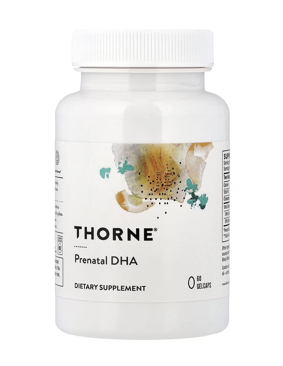 DHA prenatal Thorne con Omega 3 con EPA y DHA de 60 cápsulas
