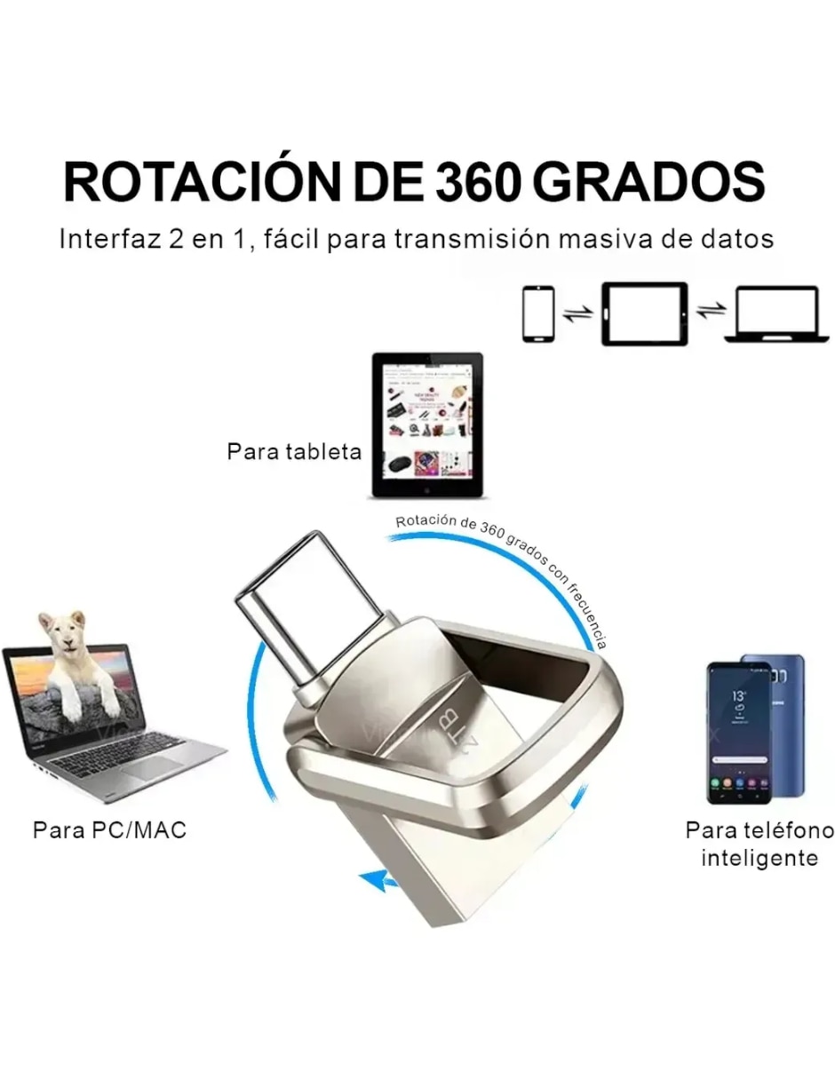 Memoria USB capacidad 2 TB 2