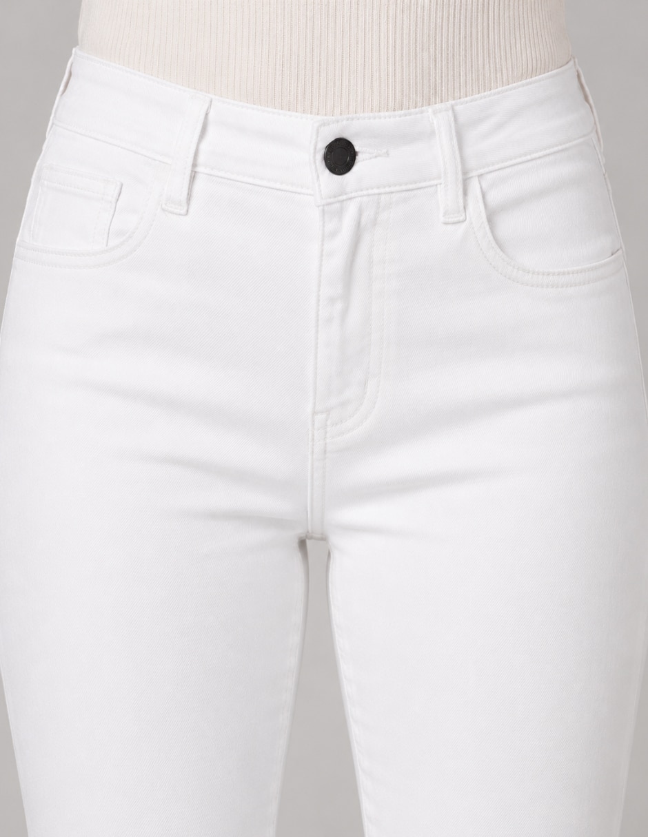Jeans regular skinny cintura alta para mujer 3