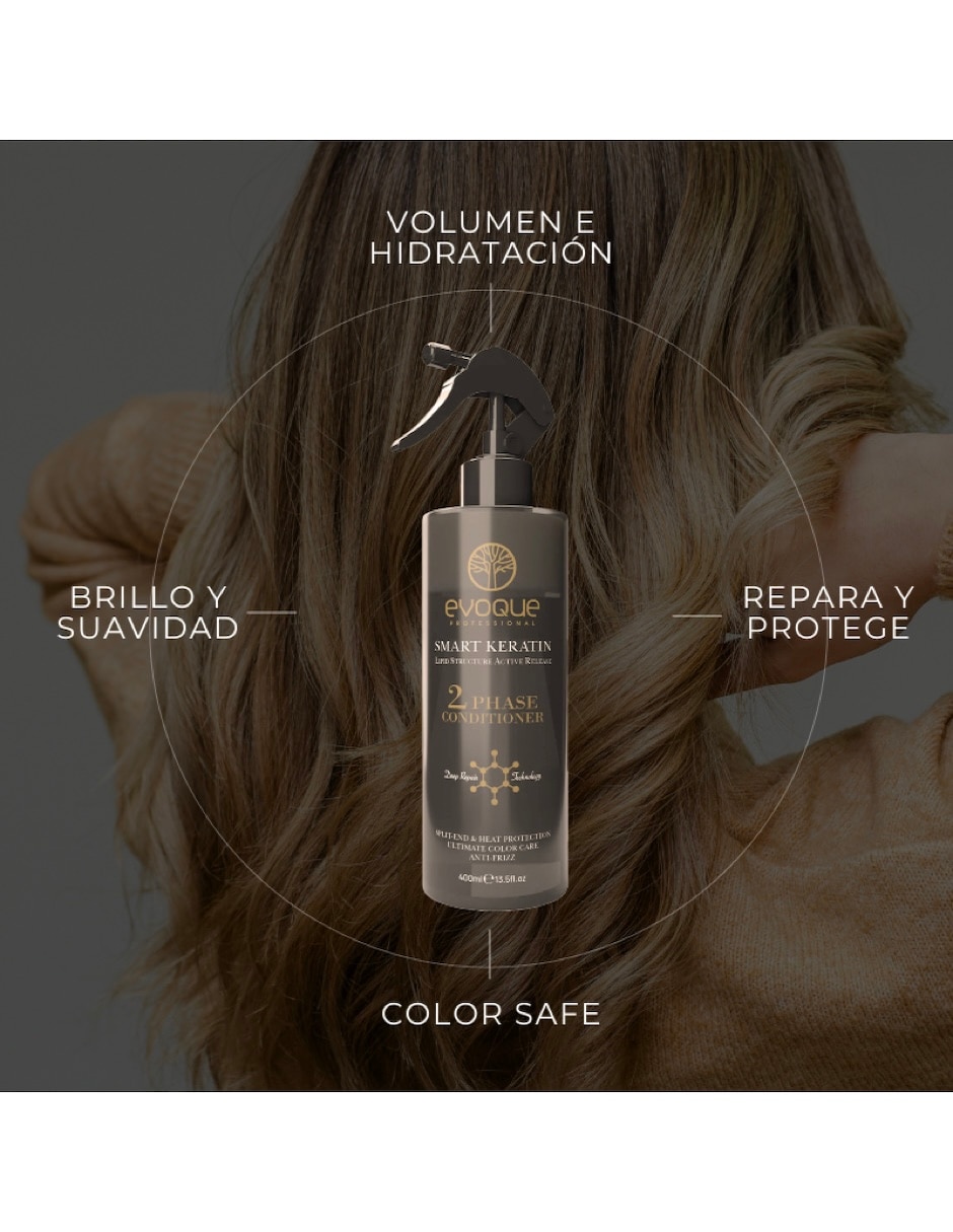 Acondicionador restaurador Evoque Smart Keratin Two Phase 400 ml