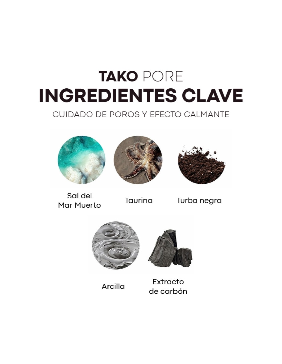 Mascarilla facial Tako pore Adiós puntos negros Bubble para exfoliar Tonymoly