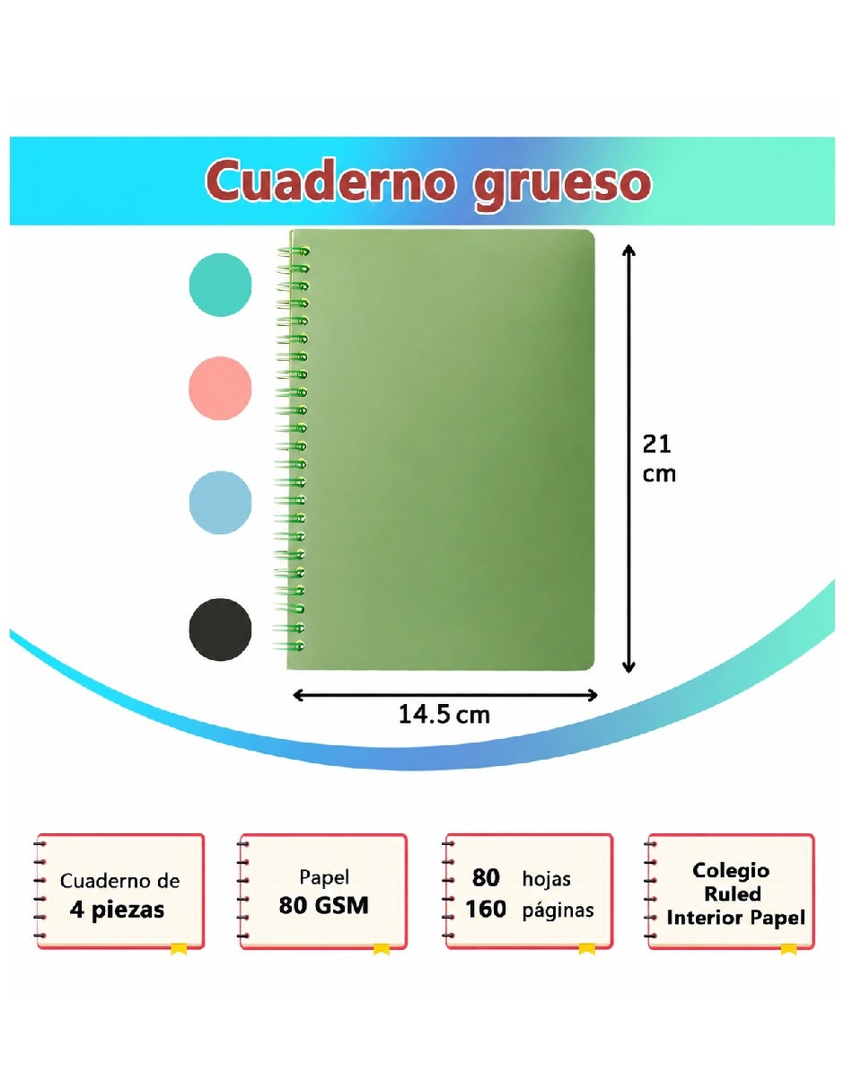 Set libreta a rayas 6