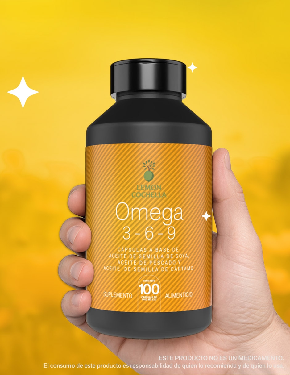 Suplementos alimenticios Omega 3 6 9 con 100 cápsulas Lemon Cochella