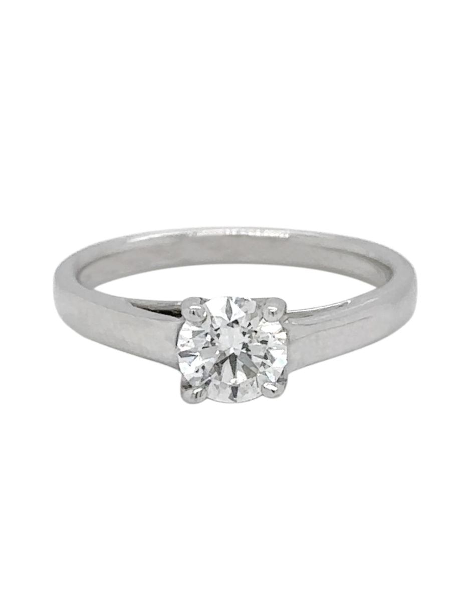 Solitario de oro blanco 14 k diamante Solitario de oro blanco 14 k diamante