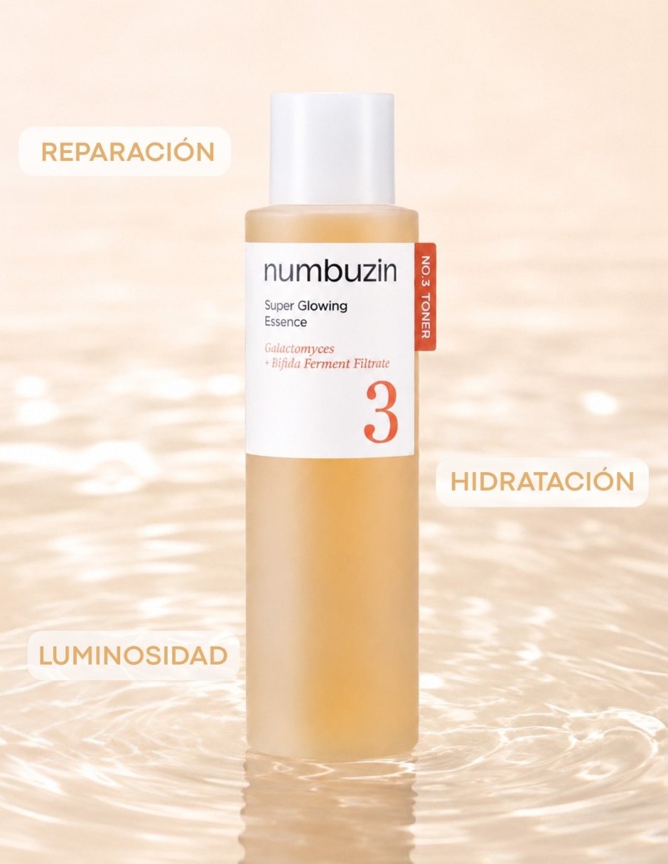 Tónico facial no.3 tónico facial iluminador super glowing 200ml Numbuzin