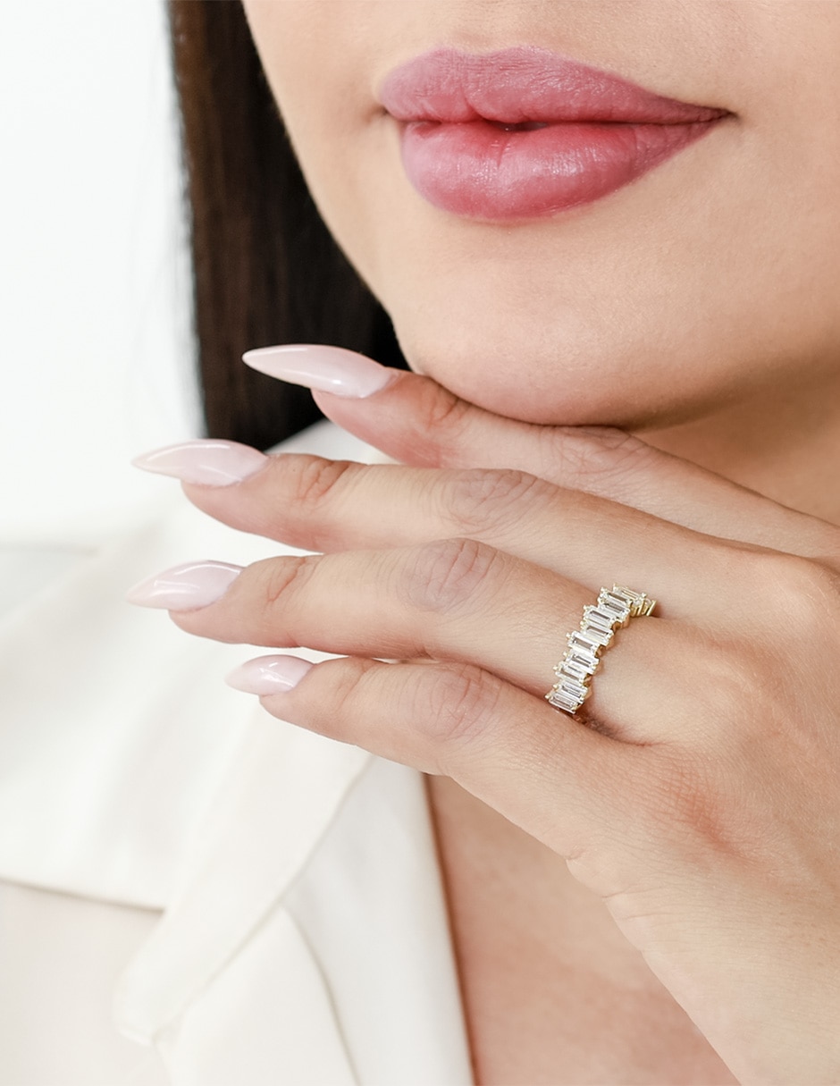 Anillo abba joyas sin famillia 14 k de oro zirconia brillante
