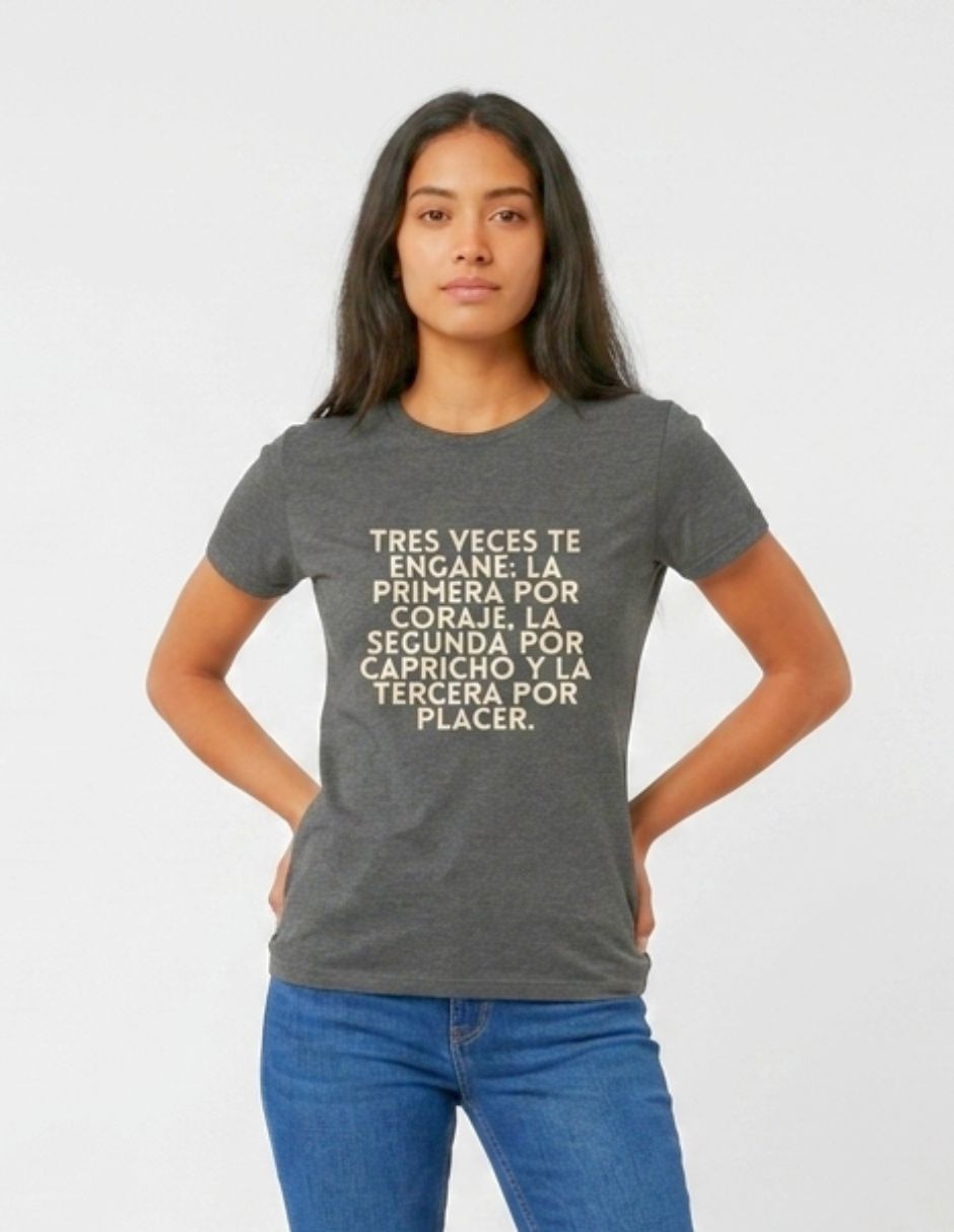 Playera manga corta cuello redondo para mujer