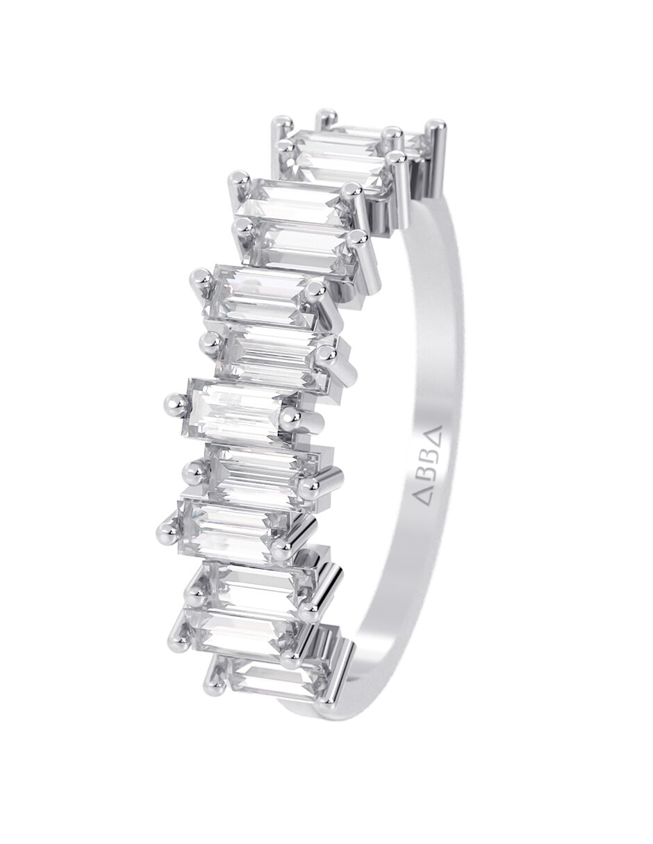 Anillo 14 k de oro zirconia brillante 4