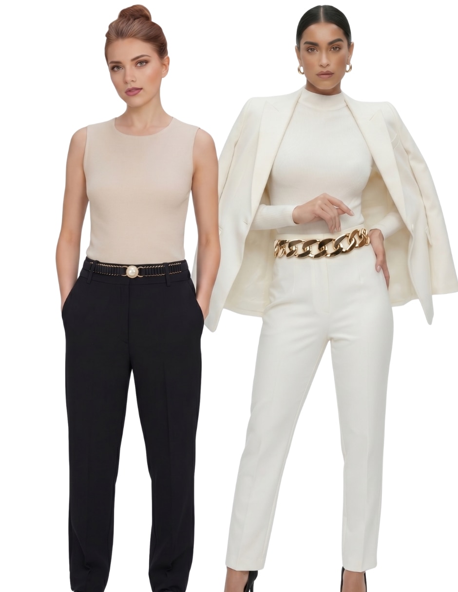 Set cinturón casual Twist Side para mujer