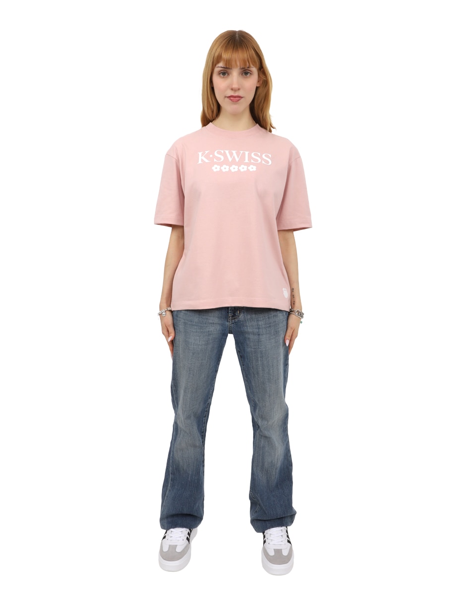 Manga corta tara cuello redondo para mujer Manga corta tara cuello redondo para mujer