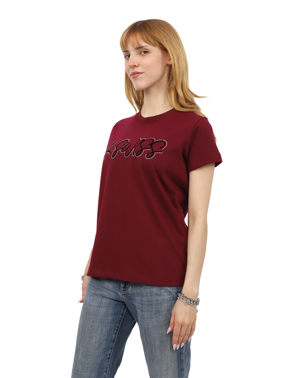 Playera manga corta k-swiss tile cuello redondo para mujer