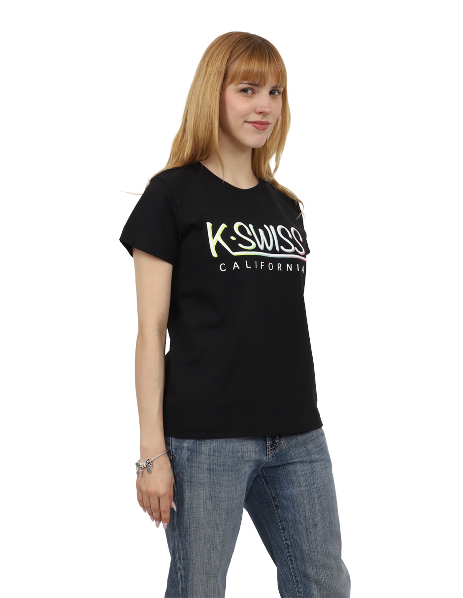 Playera manga corta k-swiss maew cuello redondo para mujer