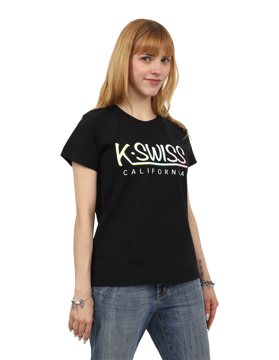 Playera manga corta k-swiss maew cuello redondo para mujer