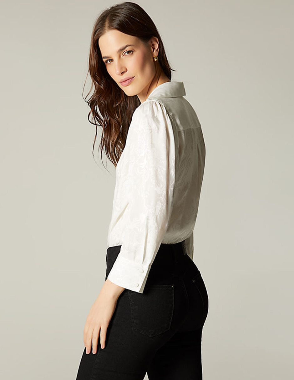 Body studio f cuello camisero escote v para mujer