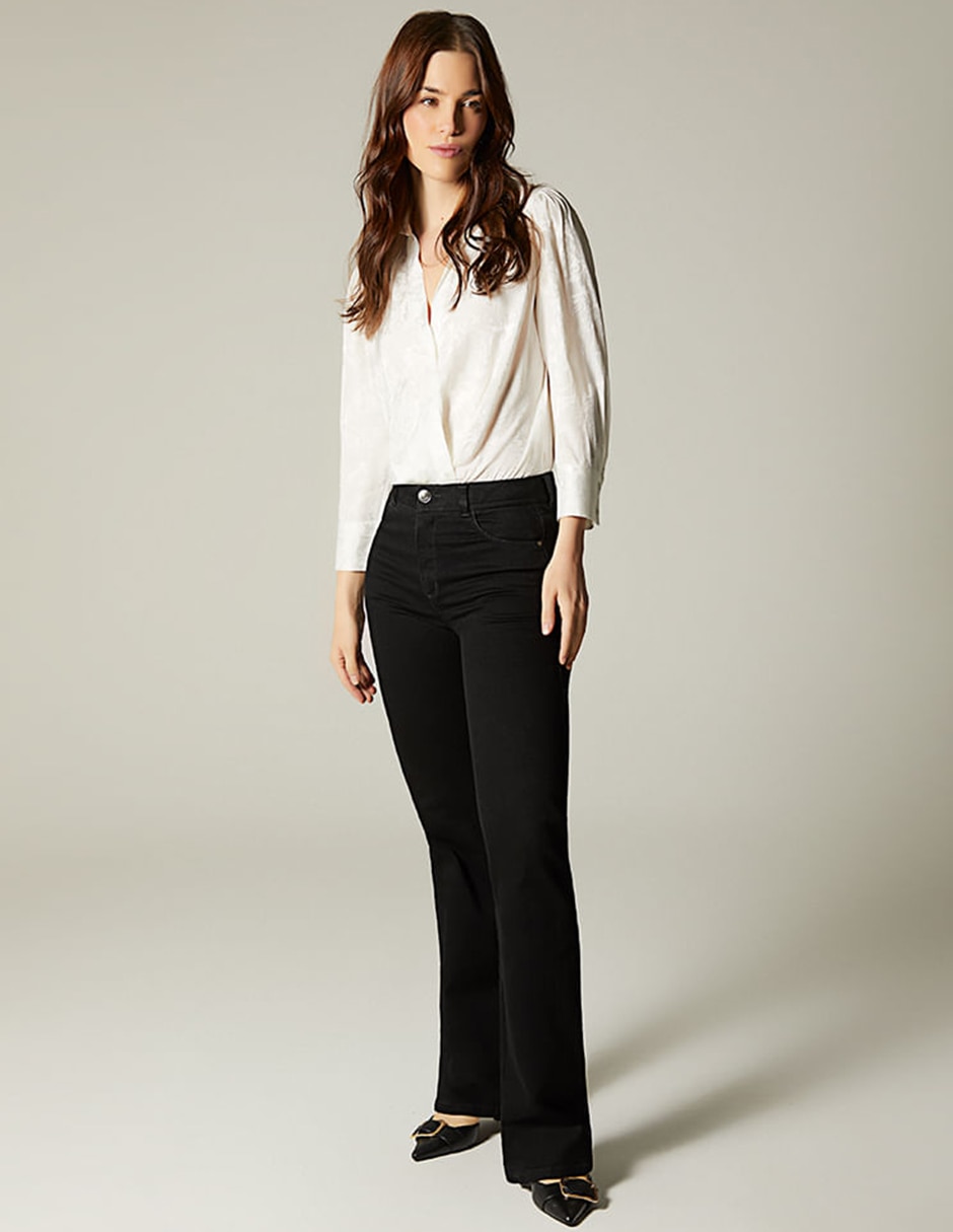 Body studio f cuello camisero escote v para mujer