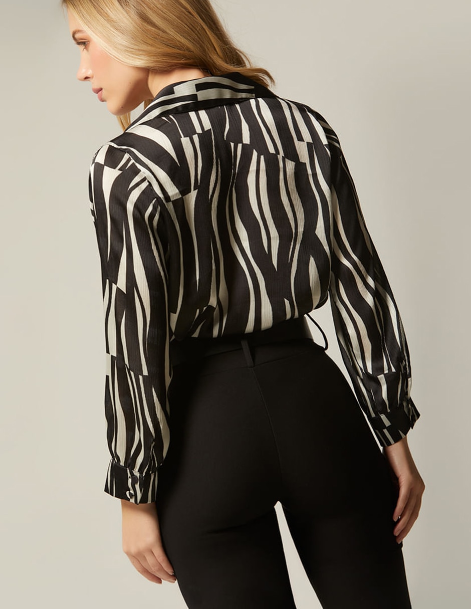 Body studio f cuello camisero escote v para mujer