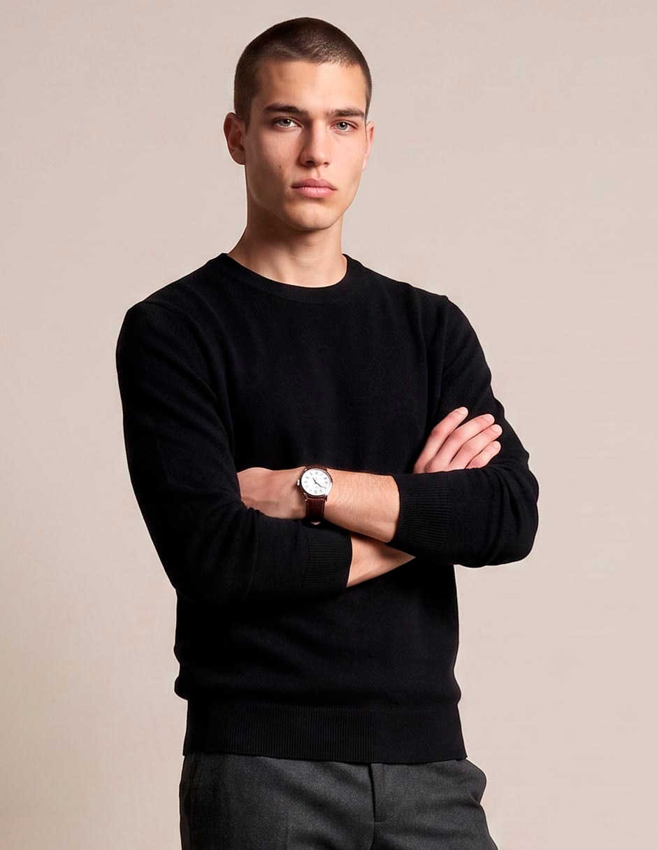 Suéter cuello redondo para hombre